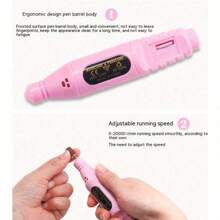 電動美甲打磨機配有美甲鑽頭套裝,電動美甲筆電動美甲磨光機,藝術指甲鑽電動美甲小車手套裝,專業指甲拋光,用於造型、打磨、去角質、去除死皮和凝膠去角質機套裝,足甲磨光機指甲拋光設備美甲器具修甲套裝diy指甲藝術工具,適用於陶瓷亞克力凝膠甲,沙龍和家用,是女孩最好的新年禮物 - 黑色 - 查看 4