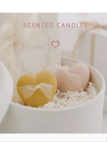1支浪漫愛心香氛蠟燭,燃燒時間8-10小時,適用於情人節、燭光晚餐、婚禮和其他節慶裝飾、派對禮物、紀念品 - 彩色 - 查看 4