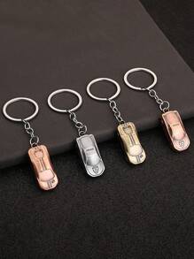 1入模型警車設計鑰匙扣,情侶鑰匙扣掛件創意個性化禮物送給朋友 - 銀色 - 查看 2