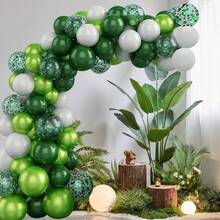 1套40入深藍色鋁膜製三維星形氣球,生日字母系列氣球花環套裝,生日派對,婚禮派對裝飾氣球套裝 - 彩色 - 查看 5