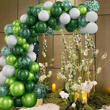 1套40入深藍色鋁膜製三維星形氣球,生日字母系列氣球花環套裝,生日派對,婚禮派對裝飾氣球套裝 - 彩色 - 查看 6