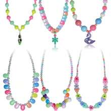 15格女孩編織手環首飾製作玩具新款diy珠子兒童玩具配件套裝,創意兒童禮物手工珠寶手鍊/項鍊/耳環/配件製作,手工做珠寶和女孩手工藝禮物,兒童生日/萬聖節/聖誕節禮物(填充珠子有隨機顏色))