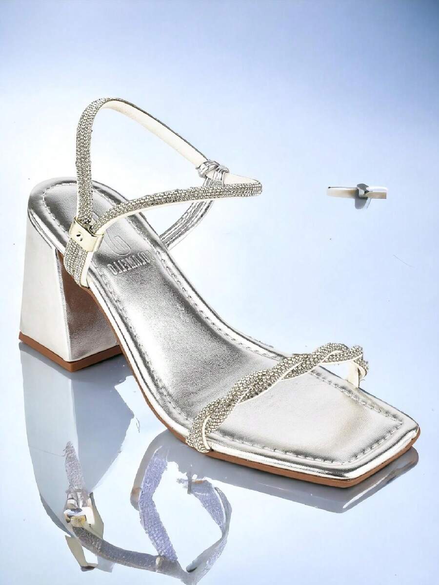 PRELICE Women Heeled Sandals - Bạc - Xem 1