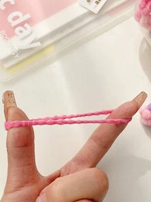 100 件嬰兒髮帶,無損壞幼兒女孩髮帶,小號彈性辮子髮飾 - 彩色 - 查看 6