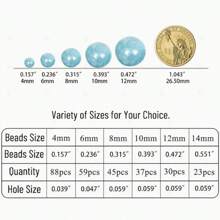 6mm(0.236")-10mm(0.393")天然石頭珠子，花卉綠色，DIY首飾製作，可用於項鍊、耳環和手鐲 - 珠 - 查看 2