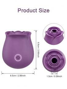 Women's Sex Toys, Rose-Shaped Sucking Vibrator, Clitoral Sucker, 10 Sucking Modes, Nipple Stimulator Vibrator, Women's Sex Toys - Purple - View 2
