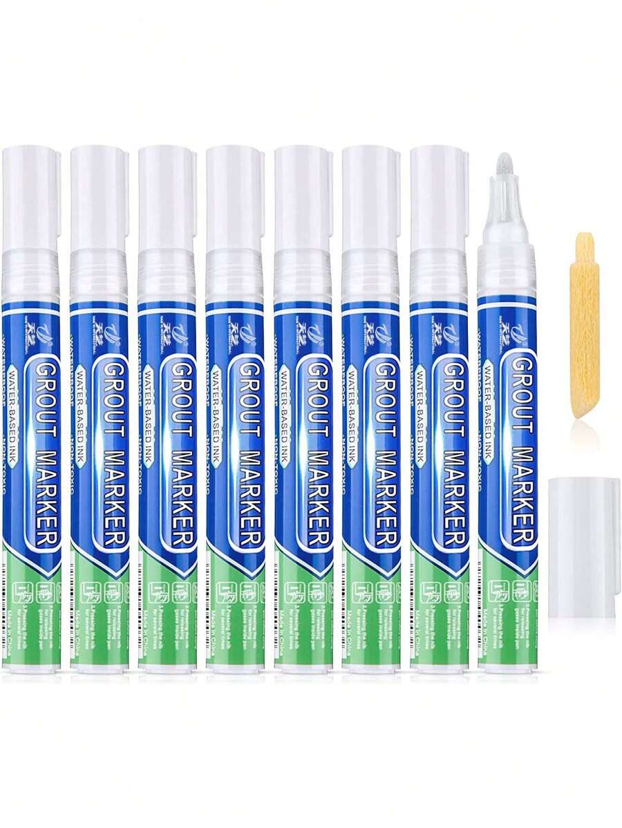 Grout Pen White Tile Paint Marker Waterproof Grout Paint, Tile Grout Colorant And Sealer Pens