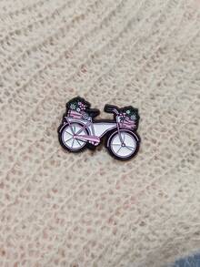 1枚復古自行車＆花朵造型胸針,適用於衣服、包包、帽子等 - 彩色 - 查看 6