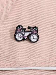 1枚復古自行車＆花朵造型胸針,適用於衣服、包包、帽子等 - 彩色 - 查看 4