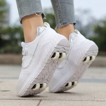 Unisex Roller Skate Shoes, 4 Wheels Detachable, Suitable For Students, Sports Roller Skating Shoes