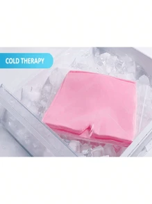 1pc Cooling Gel Ice Pack Hat, Cold Compress Sleep Head Cap Eye Mask, Gel Ice Pack Head & Eye Cooling Cap, Temperature Lowering Hot/Cold Therapy Head Cover - Pink - View 8