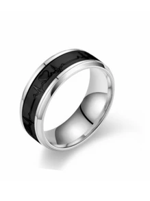 1pc Fashionable And Personalized Ring, Heart-Shaped Glow-In-The-Dark Heartbeat Ring, Couple Ring, Popular Glowing Hand Jewelry Ring For Party And Nightclub, Cool Accessory For Gathering, Business And Casual Style Index Finger Ring, Romantic Titanium Steel Ring For Campus, Festival Birthday Gift Valentines,Mom,Mother,Mother's Day,Gift - Luminous Ring - View 8
