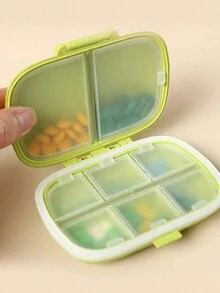 1入組8個格子收納盒,現代便攜旅行式收納盒,藥丸收納盒組織者 - 綠色 - 查看 4