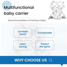 嬰兒背帶、多功能兒童背帶、時尚嬰兒背帶、兒童背帶、嬰兒背帶 - 灰色 - 查看 5