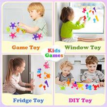 針對3-5歲幼童的嬰兒吸盤玩具,適用於4-8歲兒童的浴室玩具,40pcs海洋感官玩具附網袋收納,使用硅膠窗口浴缸旅行玩具,男女兒童禮物 - 彩色 - 查看 5