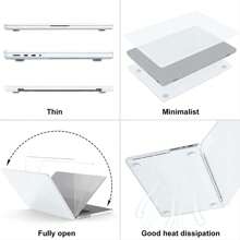 Vỏ máy tính xách tay tương thích Vỏ Air 13" Vỏ M2 Pro 13" Vỏ 2020 Vỏ M1 Vỏ Pro 14" Phụ kiện năm 2021 Vỏ Pro 15", Vỏ Air 11", Vỏ Pro 16", Vỏ Air 12", Vỏ trong suốt màu tím, Vỏ máy tính xách tay Microsoft 13.5", Vỏ máy tính xách tay Microsoft 15", Vỏ máy tính xách tay Microsoft 12" - Màu tím - Xem 6