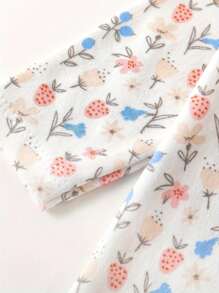 Ropa De Bebé Recién Nacido, Mameluco De Con Botones Y Mangas Largas, Pijamas Para Niñas De 0 A 12 Meses - Multicolor - Ver 4