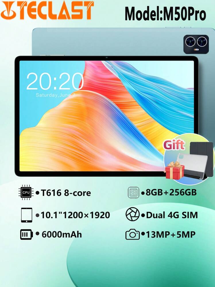Teclast M50PRO 2024 タブレット (Unisoc T616 8コア 2.0GHz / 8GB RAM