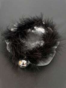 1pc White Elegant Christmas Feather Necklace With Bell Pendant For Women With A & Unique Atmosphere Collarbone Chain - HL0334/HL0344 - View 7