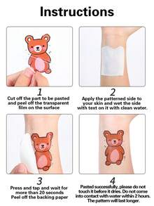 1張色彩豐富時尚花紋紋身貼紙,防水耐久,不反光,高端感,適用於手臂、肩膀、腿和背部 - 彩色 - 查看 4