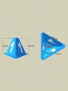 10 Conos De Identificación Vehicular Con Imán, Enumerados Del 1 Al 10, Colores Surtidos, Ponle Color A Tus Procesos - Multicolor - Ver 4