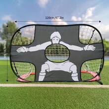 Soccer Training Equipment Football Goal Shooting & Scoring Practice - Black - View 2