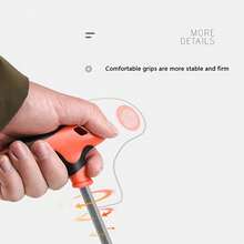 1pc Hexagon Wrench L Shaped Hex Key Allen Wrench Chrome Vanadium Steel Allen Key 6mm Flat/Ball Head Hex Key Allen Wrench Hand Tool Universal Quick Snap Adapter - Orange - View 3