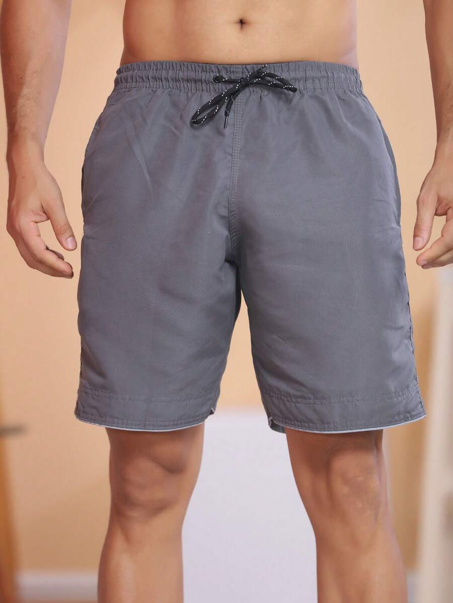 Men Beach Shorts - Màu xám đen - Xem 1