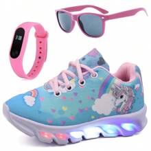 CALCADOS LGHT LIGHT Kids Flats - 藍色 - 查看 1