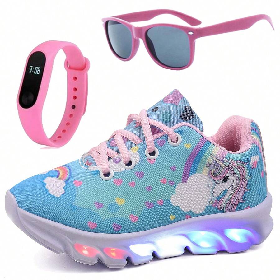 CALCADOS LGHT LIGHT Kids Flats - 藍色 - 查看 1