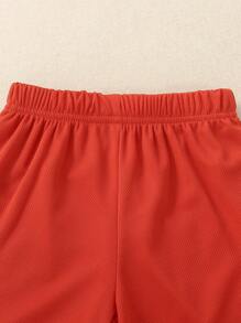Young Boy Summer School Uniform Shorts, Baseball Style Shorts, Preppy Style - Multicolor - View 8