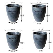 Elegant Decorative Polyethylene Column Vase For Living Room Kitchen And Garden - Màu xanh bụi bặm - Xem 2