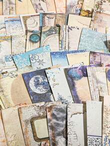 MOCARD 1 Book Of 100pcs Retro Texture Journaling Paper, Diy Scrapbooking Decoration Material, Creative Stationery For School(6 Patterns Delivered Randomly) - Green - View 8