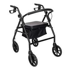FCH Steel Walker With Wheels - Black - View 4