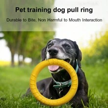 1入組eva狗咬球玩具,柔軟耐用,適用於磨牙,可以用作飛盤、拉繩等狗狗娛樂玩具 - 黃色 - 查看 7