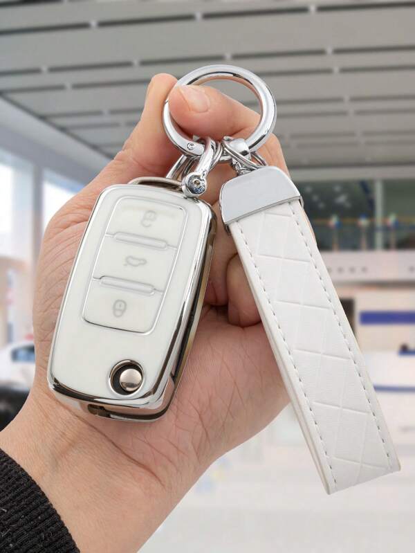 Conjunto De 3 Peças Capa De Chave De Carro De Tpu, Cobertura De Caso De Chave + Chaveiro Com Chave De Fenda, Adequado Para Novo Bora Sagitar Caso De Chave De Carro Tiguan Lingdu Lavida Tange