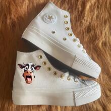 1PC/2PCS/3PCS Funny Eyelet Milk Cow DIY Washable Heat Transfer Stickers For Men, Clothe Jeans Shoes Bags Mask Decoration - Multicolor - View 7