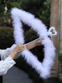 Juego De Accesorios De Flecha Y Arco De Plumas De Ángel De 5 Piezas - Blanco - Ver 4