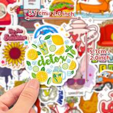 50 張可愛小清新卡通塗鴉防水貼紙 - 非常適合剪貼簿、日記、筆記型電腦、水杯、滑板、行李箱等裝飾貼紙,是最好的小禮物 - 彩色 - 查看 1