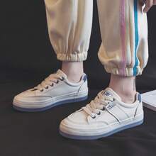 One Pair Renben Women'S Casual Lace-Up Shoes, Classic And Fashionable White Shoes, All-Match Student Sneakers Skate - Blue - View 6