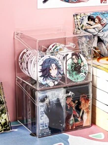 1入組帶有蓋子和防塵設計的卡片收納盒 - 無色 - 查看 3