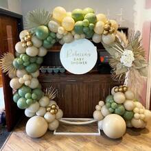 Màu xanh Hiền nhân Vòng hoa bóng bay Arch Bộ dụng cụ 121 chiếc Kích cỡ khác nhau huynh diệp Cát Bạch Kim Bóng bay Đối với Tắm em bé Sinh nhật Cô dâu Gương sen Lễ cưới Buổi tiệc Bối cảnh Đồ trang trí - Nhiều màu - Xem 4