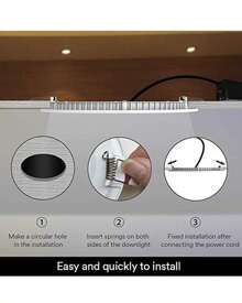 Lumary LED Recessed Spotlights, 18W LED Ceiling Lights, 16 Million Colours, Dimmable, White (2700–6000 K), Compatible With Echo, 4-Pack - 4 Pack - View 9