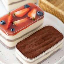 5pcs/Set 280ml Cake Packaging Box With Transparent Plastic Lid For Home Baking Or Desserts, Mousse, Milk Tea, Fruits, Cookies Packaging. - Clear - View 5