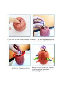 Pirate Barrel Game, Party & Desktop Prank Novelty Toy, Interactive Pirate Barrel Toy - Pirate Barrel - View 5
