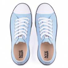 Women Wedge Sneakers - Blue - View 4