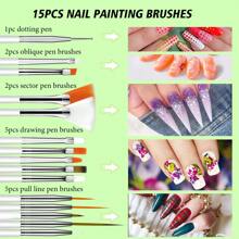 Saviland 48 Colors Nail Art Gel Paint Kit: Nail Art Paint Gel Nail Polish Kit With Color Gel Paint For Nails Art Design & 15pcs Gel Nail Art Brushes Drawing Painting Gel Home & Nail Salon Manicure DIY - 48 Colors Nail Art Gel Paint Kit - View 5