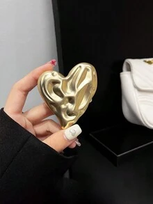 金色心形花朵可摺疊手機支架 - 彩色 - 查看 4