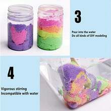 2pcs Random Color Non-Wet Toy Sand, Magic Sand Color Magic Sand Insoluble In Water, Diy Novelty Toys - Multicolor - View 9