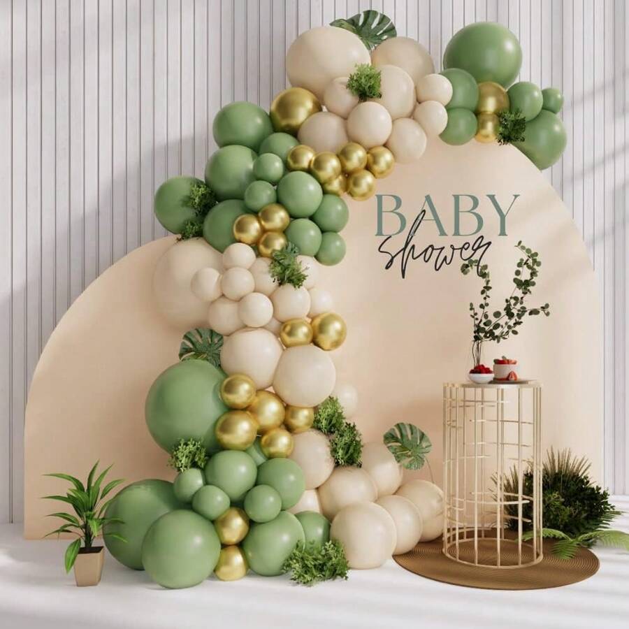 Màu xanh Hiền nhân Vòng hoa bóng bay Arch Bộ dụng cụ 121 chiếc Kích cỡ khác nhau huynh diệp Cát Bạch Kim Bóng bay Đối với Tắm em bé Sinh nhật Cô dâu Gương sen Lễ cưới Buổi tiệc Bối cảnh Đồ trang trí - Nhiều màu - Xem 1